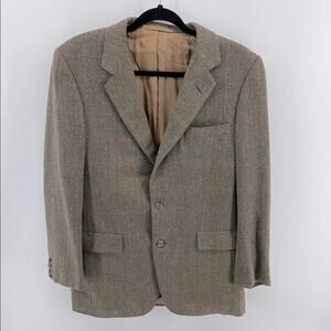 Vintage Arny’s Paris Bespoke 100% cashmere herringbone sport coat blazer 41R